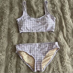 Purple Gingham Bikini Set